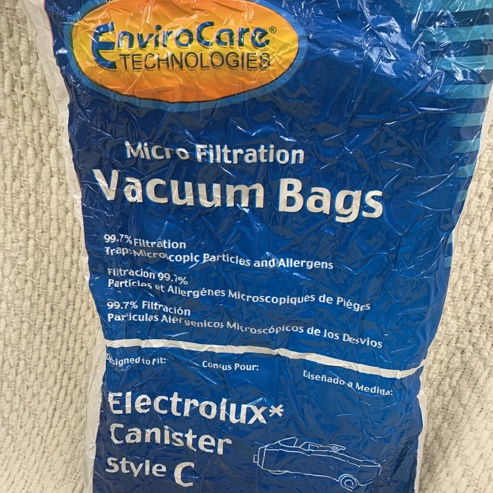 12 Electrolux Allergy Micro filtration Canister Style C Vacuum Bags‎ Envirocare